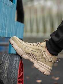 男式工作靴钢头鞋轻便透气鞋建筑工作鞋