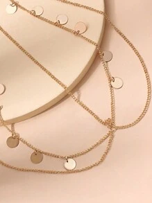 1個時尚街頭風格閃亮亮片流蘇鏈子頭帶頭飾