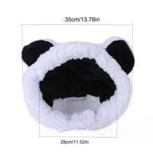 1Pc Adorable Bear Hat For Pets - Adjustable Size Fits Neck Circumference  Perfect for Puppy Dogs & Cats! - White - View 5