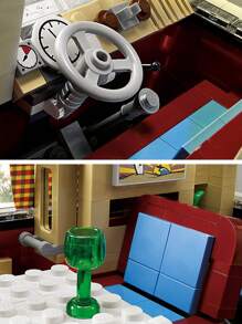 10220 Creator Volkswagen T1 Camper Van - Red - View 3