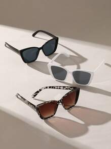 Bộ 3 chiếc kính mắt mèo nữ, thích hợp sử dụng hàng ngày, du lịch, chụp ảnh, phong cách cổ điển, phù hợp cho mùa hè, đi biển, các hoạt động ngoài trời và du lịch. - Nhiều màu - Xem 5