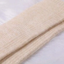 1套女士針織手臂暖器配指套,適用於手腕、手臂和肘部保暖,具歐美風格的時尚袖套罩