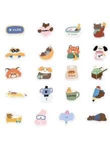 40pcs Korean Style Cartoon Stickers Back To School
