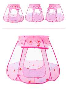 Tienda Con Patrón De Estrella Rosa (sin Bolas) Tienda De Juguete Para Niños, Carpa Para Piscina De Bolas Oceánicas De Interior/exterior, Casa De Juegos Star Tent, Tienda Plegable Portátil Para Chicos Y Chicas De 3 A 10 Años, Regalo De Navidad, Día De Acción De Gracias O Cumpleaños