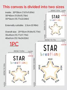 1張星空呼吸海報,冥想角落,呼吸技巧,幼兒園裝飾,學校輔導員禮物,畫布印刷,無框