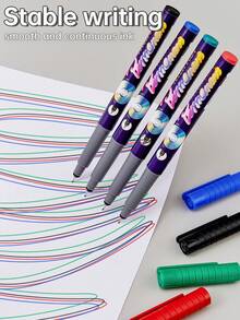 12 cái/bộ Xanh Màu sắc CD Bút đánh dấu , 0.5mm Tốt , Chống phai màu & Không thấm nước , Lý tưởng Đối với Vẽ , Nhuộm màu , DIY Tập ảnh , Viết tháu , Hoạt hình & Tranh châm biếm Thiết kế , Tạp chí , - Màu xanh lam - Xem 5