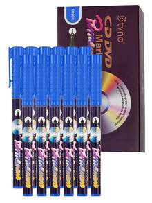 12 cái/bộ Xanh Màu sắc CD Bút đánh dấu , 0.5mm Tốt , Chống phai màu & Không thấm nước , Lý tưởng Đối với Vẽ , Nhuộm màu , DIY Tập ảnh , Viết tháu , Hoạt hình & Tranh châm biếm Thiết kế , Tạp chí , - Màu xanh lam - Xem 7