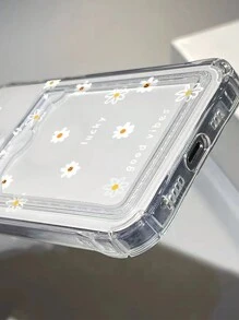 XAF 花朵图案 1 件装彩色圣诞雪人 TPU 手机壳，带卡槽和防震保护，兼容 15、 15 Pro 和 15 Pro Max - 彩色 - 查看 4