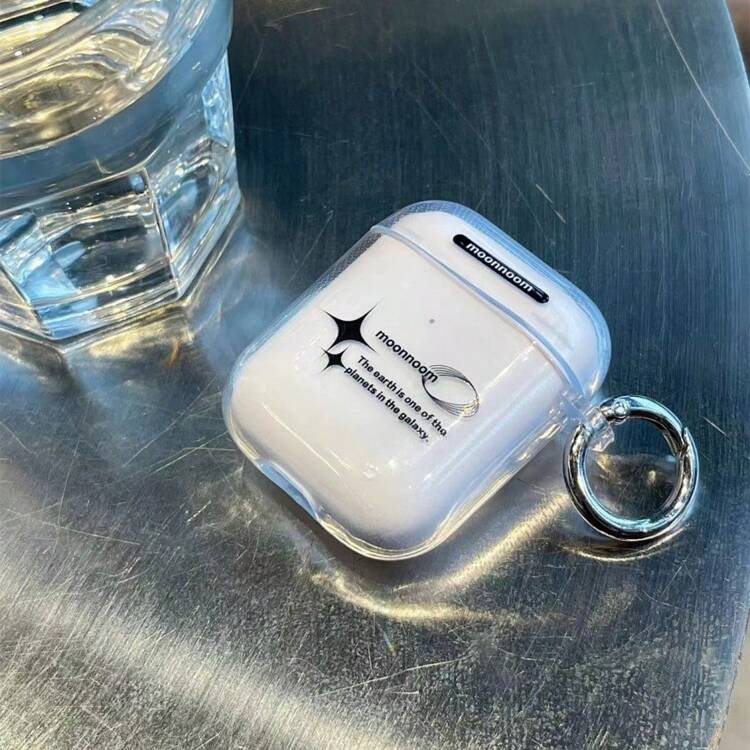 1 stuks transparant maandecor beschermhoes compatibel met Airpods compatibel met Airpods1/2 AirPods Pro - Doorzichtig - Bekijken 2