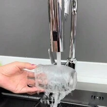 瀑布式廚房水龍頭防濺加長水龍頭起泡器大流水水槽水龍頭浴室水龍頭 - 銀色 - 查看 6