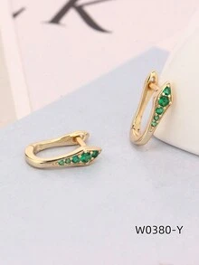 1 對精緻高端鑲嵌耳環,送給女士的精美耳環禮物