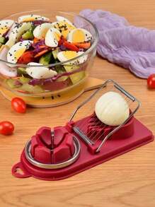 2-In-1 Egg Slicer And Wedger - Pink - View 1