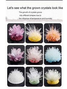 1入組 Diy紫色水晶培育套裝拼圖玩具,附種植實驗套件,適用於自製水晶培育 - 紫色 - 查看 3