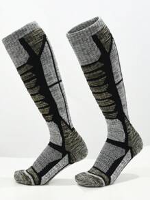 WEIERYA 1 雙高筒滑雪襪,冬季運動保暖襪,適合滑雪、溜冰、冬季健行等冬季運動