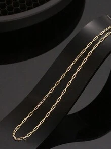 FOREVER QUEEN 925 Sterling Silver Paperclip Chain Necklace Minimalist Necklace Simple Long Chunky Link Necklace Jewelry Gift For Women Girls Holiday