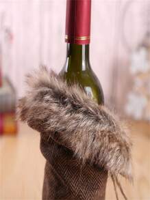 TYFYO 1pc Christmas Wine Bottle Cover Bags Merry Christmas Decorations For Home 2023 Dinner Table Decorations Xmas Ornaments Gift - Linen - View 7