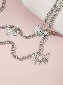 1pc Fashionable Butterfly Design Clothing Accessory Chain For Women - Silver - View 4