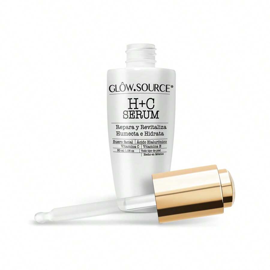 GLÔW.SOURCE H+C Serum. Facial Serum With Hyaluronic Acid, Vitamin C And Vitamin E & Aloe Vera. Repairs Revitalizes Moisturizes And Hydrates. Ideal For All Skin Types. 30ml - 無色 - 查看 1