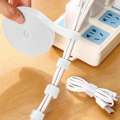 1 Roll Vine Shaping/Cable Management Reusable Hook And Loop Ties, Multi-Size Options, Strong , Suitable For Office, Home, Gardening, Reusable, Tidy &