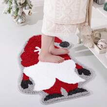 DeramHy home DeramHy Zuhause Tomte Weihnachtsdekoration Badezimmer Teppich, Tomte Willkommens Matte Rutschfest Waschbar Badewannen Teppich Badezimmer Wanne Küche Teppich Deko: [Vielfältige Einsatzmöglichkeiten]: Dieser winterliche Weihnachtsrund-Teppich kann als Küchenvorleger, Türmatte, Haustürmatte und lustiger Küchen-Fußabtreter verwendet werden. Diese süße Willkommens-Matte kann auch ein Weihnachtsgeschenk für Freunde und Familie sein. Badezimmer Boden Teppich Outdoor Teppich Türmatte Sommer Badezimmer Accessoires Schulanfang