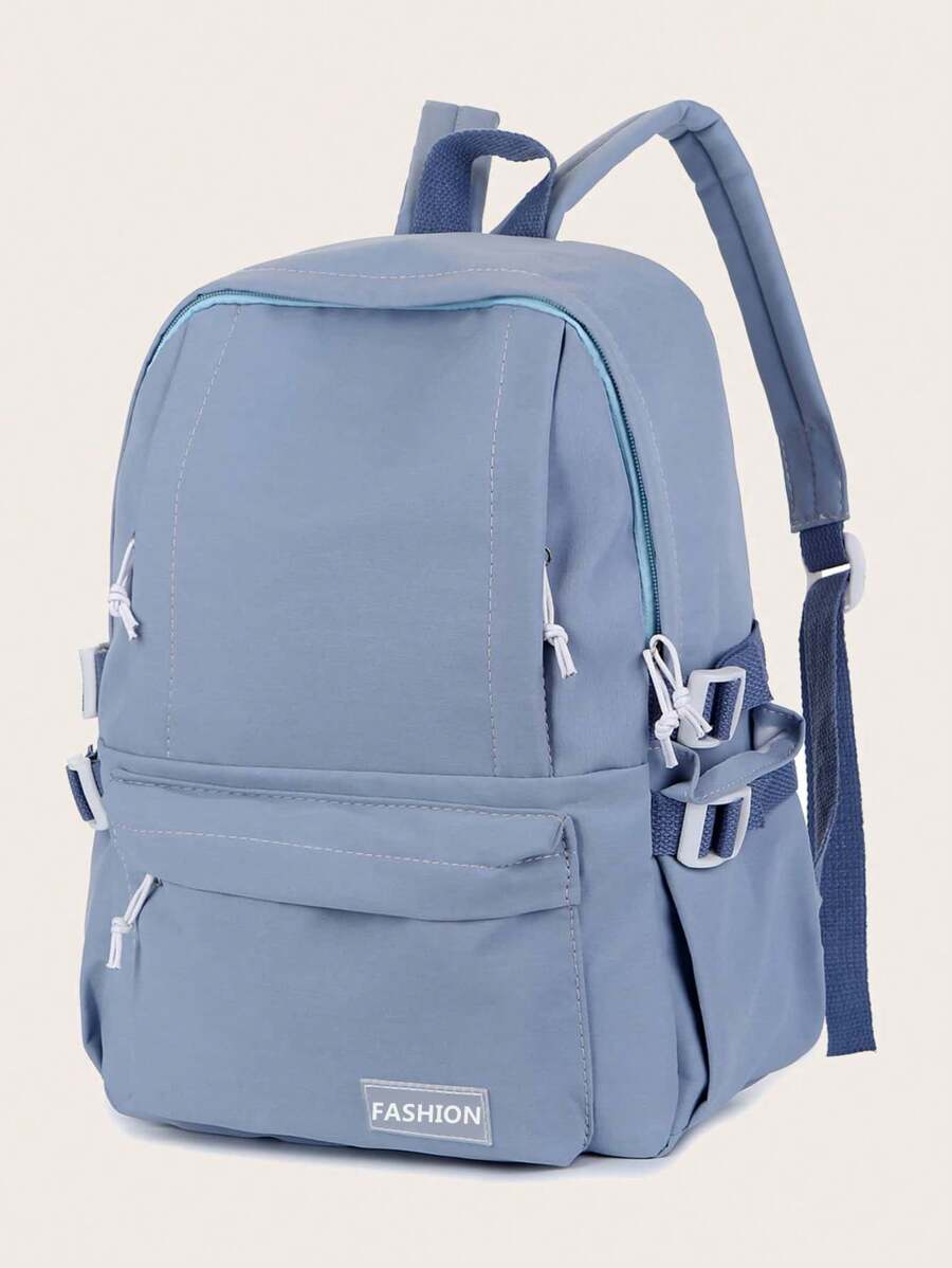 Women Casual Solid Large Capacity School Denim Backpack main image 0