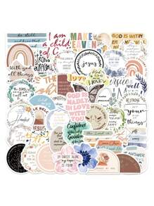 50 Sheets Bible Quotes Stickers - Multicolor - View 9