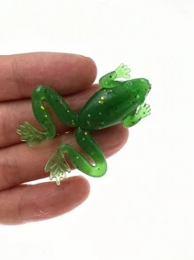 10 قطعة طعوم صيد أسماك ناعمة بشكل ضفدع أخضر، 5 سم/3 جرام، مناسبة لصيد السمك كالقراميط والكارب والشبوط، اكسسوارات الصيد - أخضر - مشاهدة 3