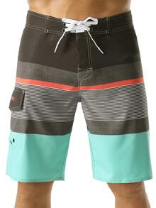 Men's Sportwear Quick Dry Board Shorts with Lining - Grey - View 5