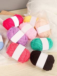 1 Cuộn Chải kỹ Sữa Nghệ thuật Sợi dệt kim - Màu xanh nhạt - Xem 4