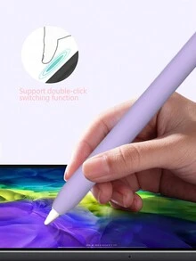 1pc Silicone Sleeve Vibrant Color Design Compatible with Apple Pencil - Purple - View 2
