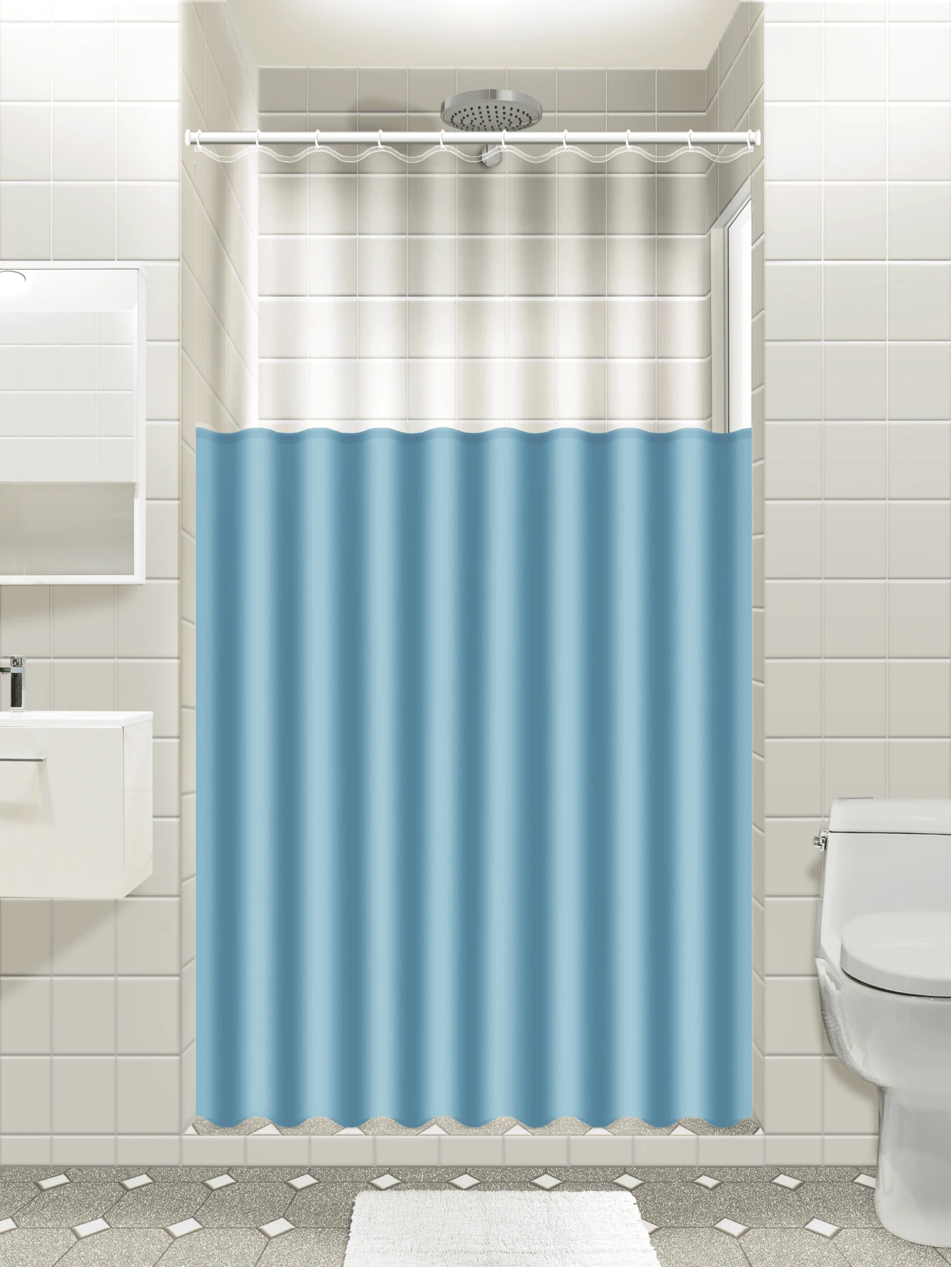 Shower Curtains - Màu xanh lam - Xem 1