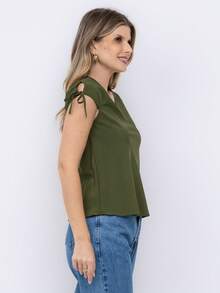 Women T-Shirts - 軍綠色 - 查看 2