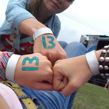 20 Pcs Number 13 Temporary Tattoos Stickers for Fans Idol Concert Accessories Makeup - Blue - View 4