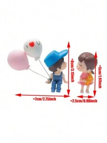 卡通情侶娃娃接吻設計毛絨玩具禮物,適用於汽車、蛋糕、家居、辦公室桌面展示