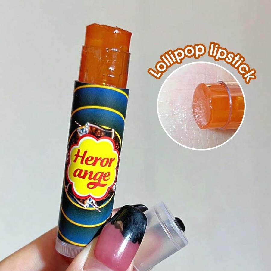 HERORANGE 棒棒糖唇膏滋潤保濕,男女均適用,減淡唇紋 - 橘紅色 - 查看 1