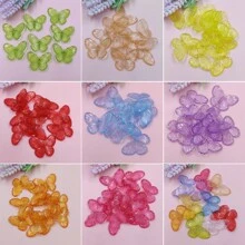 10 cái Thời trang Tinh tế Acrylic trong suốt Mặt dây chuyền con bướm Hạt DIY Thủ công Nguyên vật liệu Đối với Hoa tai Làm đồ trang sức - Hạt bướm/10 chiếc - Xem 7