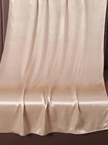 1pc Elegant Women's Autumn Winter Solid Color Glossy Satin Scarf With Natural Creases, Can Be Used As Headband Accessories Women,Beach,Holiday,Travel Essential - Champagne - View 4