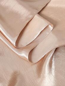 1pc Elegant Women's Autumn Winter Solid Color Glossy Satin Scarf With Natural Creases, Can Be Used As Headband Accessories Women,Beach,Holiday,Travel Essential - Champagne - View 5