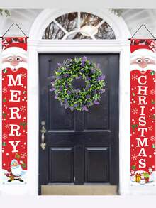 2入組聖誕對聯門掛飾,聖誕派對裝飾必備