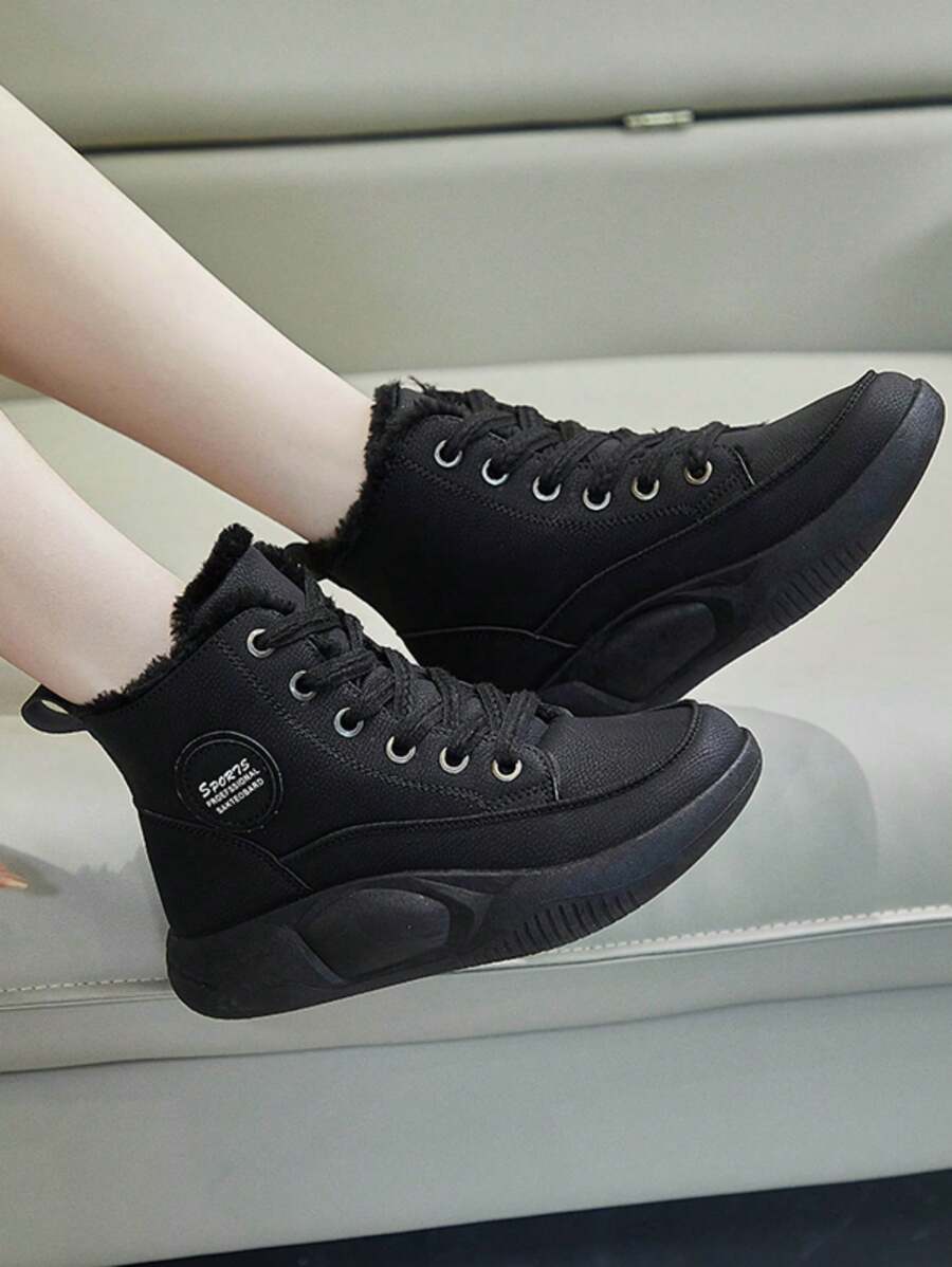 Botas Deportivas De Moda - Negro - Ver 1