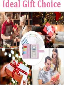 A6 Loose-Leaf Budget Notebook, Pink Button Closure Binder Notebook, Financial Planning Notebook, Creative Cash Budgeting Notebook, Suitable For Budgeting And Saving In Daily Life Or Travel (Including 12 Color Budget Sheets, 8 Transparent Pockets, 16 Label Stickers) - Pink - View 4