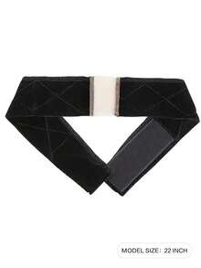 1 件带钩环扣的头带可调节蕾丝假发握带，用于将假发固定在位，防滑 - 黑色 - 查看 2