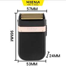 Hiena Afeitadora Recíproca Impermeable A Prueba De Agua, Inalámbrica, Eléctrica, Recargable Por Usb, Con Barba De Precisión, Recortador De Patillas, Hojas Dobles Lavables Y Acondicionamiento Personal - Negro - Ver 4