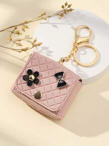 Creative Pu Leather Pink Mini Coin Purse Bag Pendant Suitable For Backpack Wallet Ladies' Daily Use Dating Gift School Bag Pendant (Can Open) Key Chain Charms Car Accessories Women Keyrings