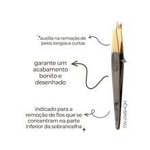Professional Eyebrow Tweezers With Beveled Tip TW-048HQH Klass Vough Non-Slip Stainless Steel - 金色 - 查看 3