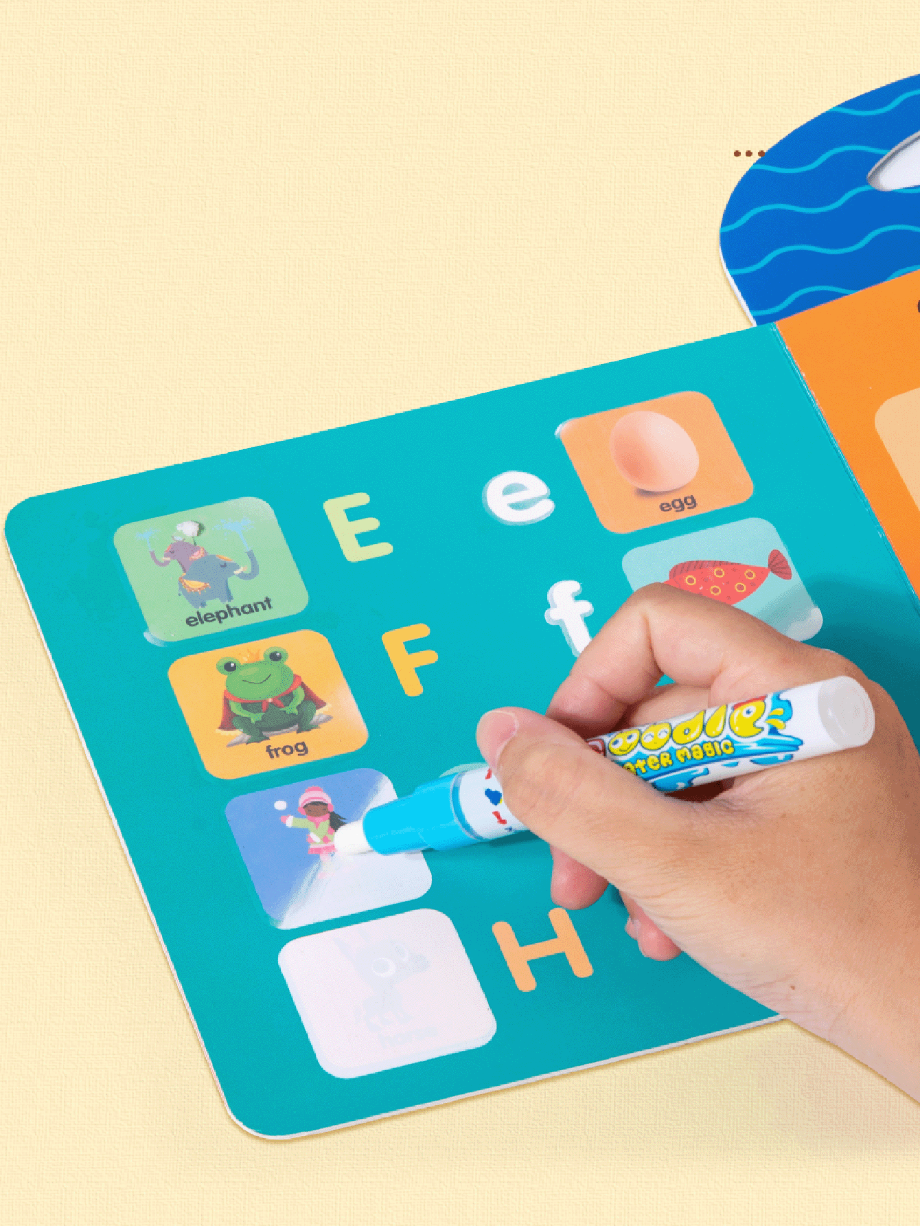 One Cartoon Style Water Painting Book With 4 Themes (numbers, Letters