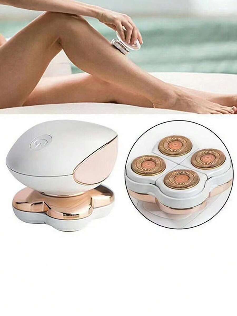 Leg Hair Remover For Women, Electric Razor For Women With LED Light For Instant And Painless Leg Hair Removal - Pink White - View 1