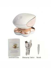 Leg Hair Remover For Women, Electric Razor For Women With LED Light For Instant And Painless Leg Hair Removal - Pink White - View 9