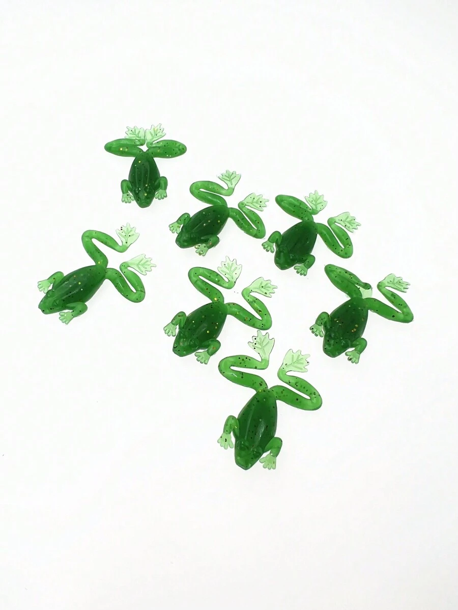 10 قطعة طعوم صيد أسماك ناعمة بشكل ضفدع أخضر، 5 سم/3 جرام، مناسبة لصيد السمك كالقراميط والكارب والشبوط، اكسسوارات الصيد - أخضر - مشاهدة 1