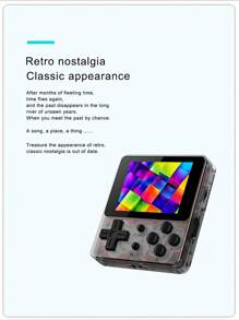 8-Bit Portable Handheld Game Console With 300+ Classic Retro Games, Tv Video Av Output, Plug And Play, Retro Gaming System, Electronic Mini Game Station, Toy Holiday Gift - Black - View 3